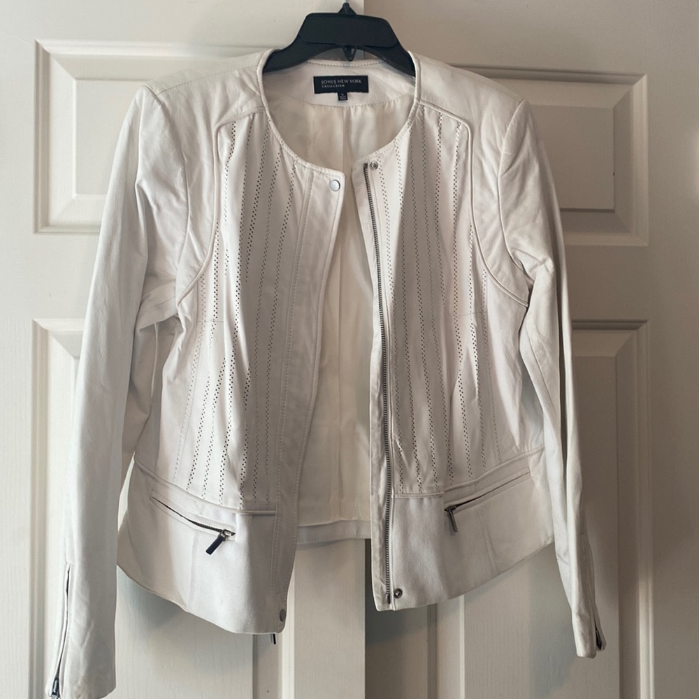 Jones New York denim/leather jacket